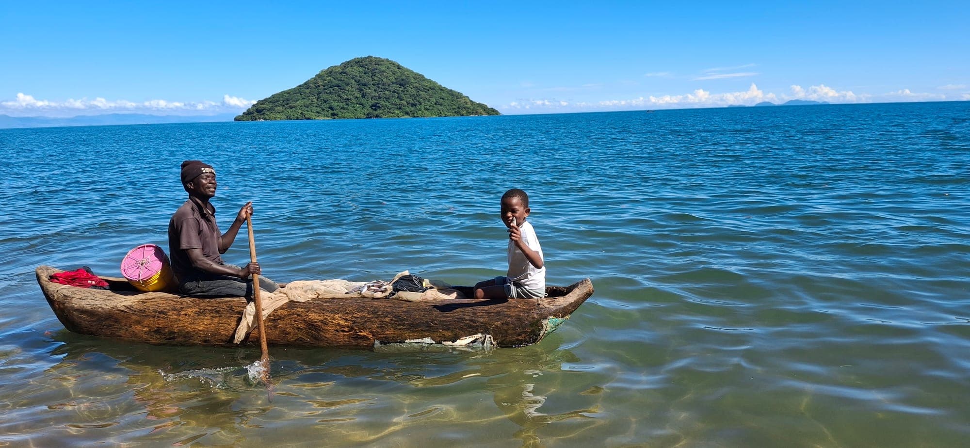 Dugout fishing with the locals