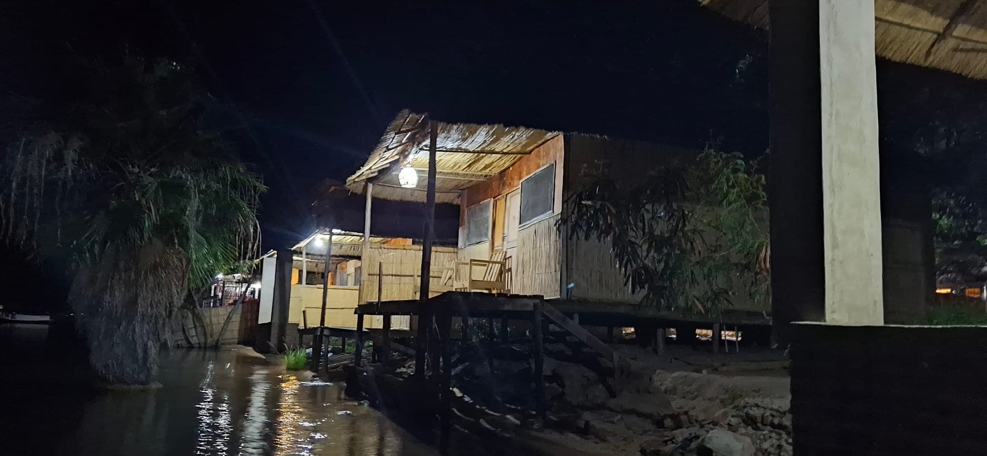 The lodge after dark